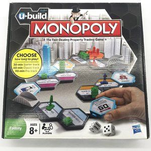 Hasbro U-Build Monopoly Complete Game-All Pieces in Box-Different Game each Time